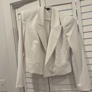 Crisp white suit jacket